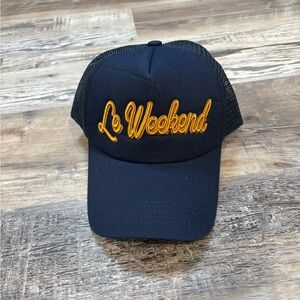 ❤️ Altar'd State Navy and Gold 'Le Weekend' Hat